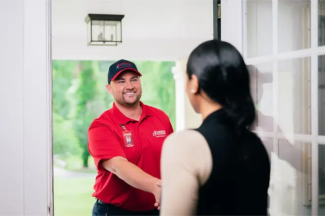 Rainbow Restoration’s emergency  property restoration service greets a Pearland, TX, homeowner.