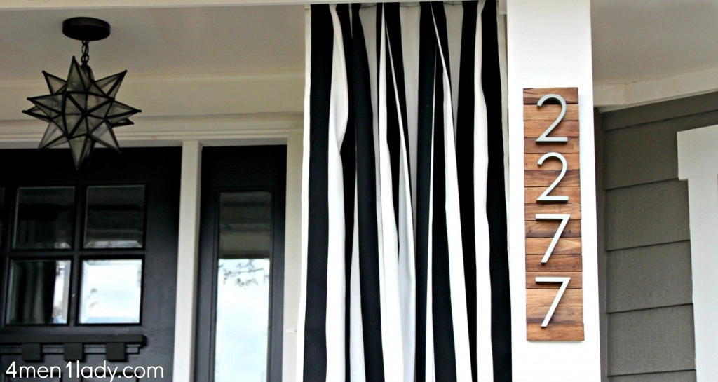 DIY wooden house number plaque