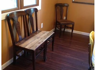DIY chair bench