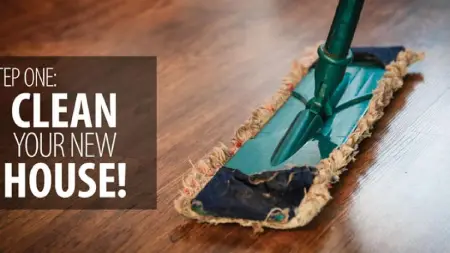 Mopping the floors.