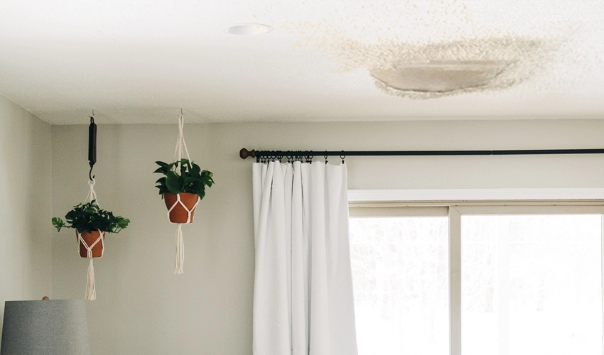 Noticed water damage on your home ceiling? Learn how to determine if it's caused by water damage from a leaking roof and how to locate roof water damage.