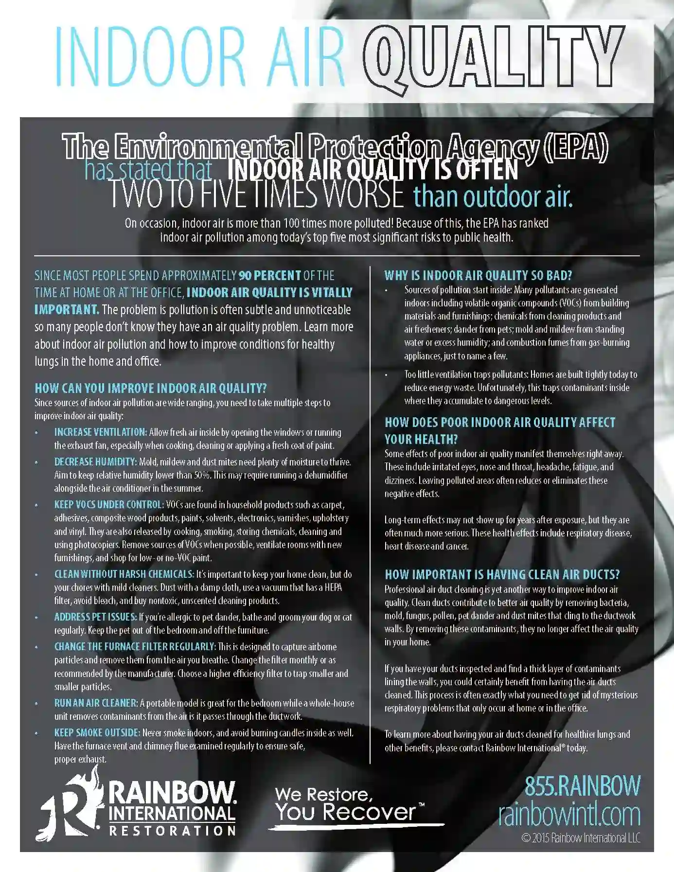 Indoor Air Quality Infographic.