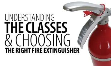 Understanding the Classes & Choosing the Right Fire Extinguisher Blog Hero Image.